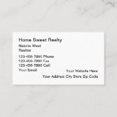 Klassy Real Realtor Theme Bedrijfskaart Sjabloon Visitekaartje (Achterkant)