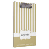 Klassy Tan Sand Stripes | DIY-tekst Klembord (Rechts)