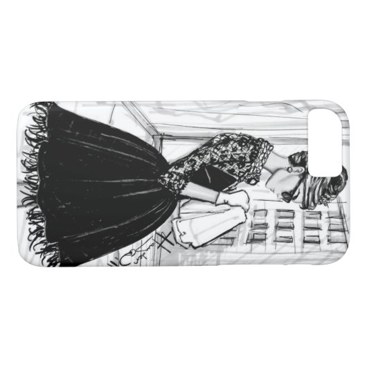 Klastige vrouw. Case-Mate iPhone case (Achterkant (Horizontaal))