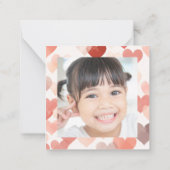 Klasvalentijnsdag, Cute Vos Hart, Foto Notitiekaartje (Achterkant)