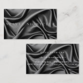 Klaswerk, zwart, gestroomlijnd, zijde visitekaartje (Voorkant / Achterkant)