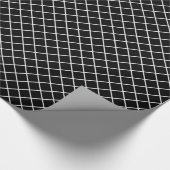 Klaszwart en wit Check Patroon Cadeaupapier (Hoek)