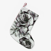 Klaszwart Roos met aanraakvlak met lavender Kleine Kerstsok (Voorkant (Hangend))