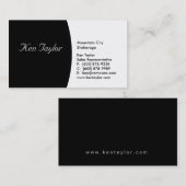 Klaszwart-wit Visitekaartje Ronde (Voorkant / Achterkant)