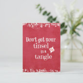Klatergoud in een Tangle Christmas Quote Feestdagenkaart (Staand voorkant)