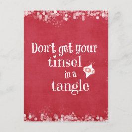 Klatergoud in een Tangle Christmas Quote Feestdagenkaart