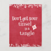 Klatergoud in een Tangle Christmas Quote Feestdagenkaart (Voorkant)