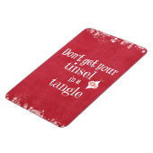 Klatergoud in een Tangle Christmas Quote Magneet (Linkerzijde)