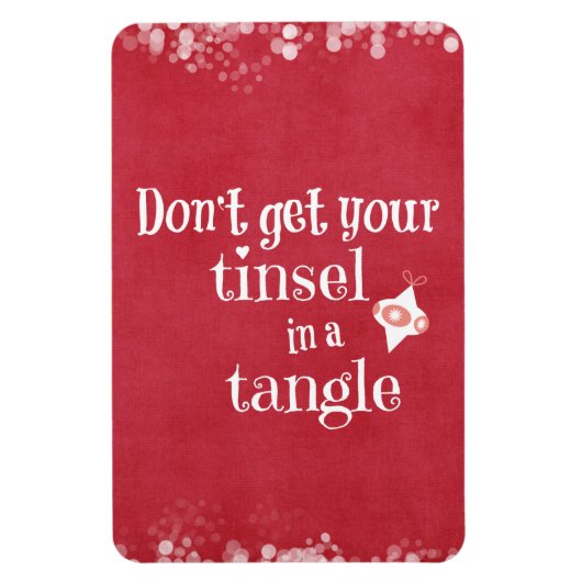 Klatergoud in een Tangle Christmas Quote Magneet (Verticaal)