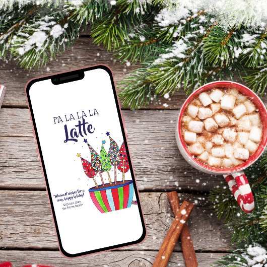Klatjeliefhebbers Kerstmis Latte Feestdagenkaart