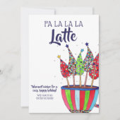 Klatjeliefhebbers Kerstmis Latte Feestdagenkaart (Voorkant)