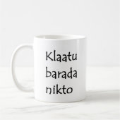 klatu barada nikto koffiemok (Links)