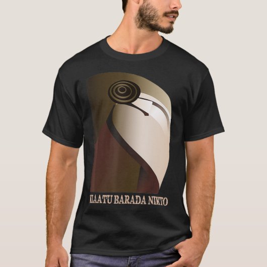 Klatu Barada Nikto Robot SiFi T-shirt (Voorkant)