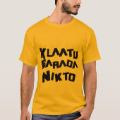 klatu barada nikto Sci Fi Vaderdag gift T-shirt (Voorkant)