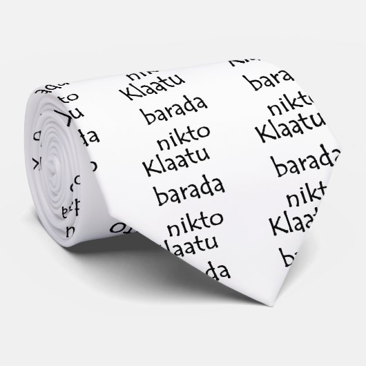 klatu barada nikto stropdas (Opgerold)