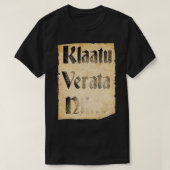 Klatu Verata Necktie T-shirt (Design voorkant)