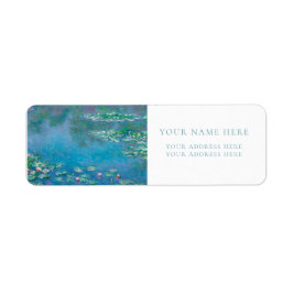 KLAUDE MONET "WATERLIL" LABEL ADRES TERUGKEREN