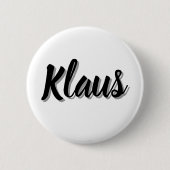 Klaus mans naam, ronde button 5,7 cm (Voorkant)