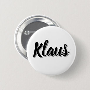 Klaus mans naam, ronde button 5,7 cm