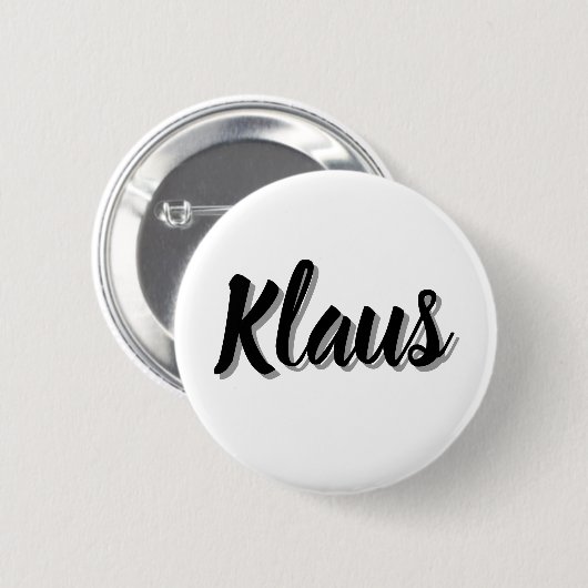 Klaus mans naam, ronde button 5,7 cm (Voorkant /achterkant)