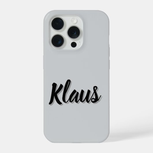 Klaus Mens Name, iPhone Hoesje (Achterkant)