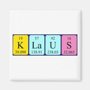 Klaus periodiek table name magneet