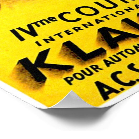 Klausen Race ~ Automobile Ad Poster (Hoek)