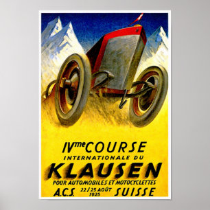 Klausen Race ~  Automobile Ad Poster