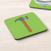 Klauw Hammer Cartoon Bier Onderzetter (Linkerzijde)