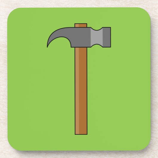 Klauw Hammer Cartoon Bier Onderzetter (Voorkant)