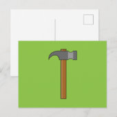 Klauw Hammer Cartoon Feestdagenkaart (Voorkant / Achterkant)