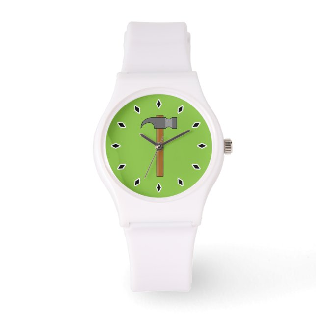 Klauw Hammer Cartoon Horloge (Voorkant)
