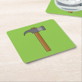 Klauw Hammer Cartoon Kartonnen Onderzetters (Schuin)