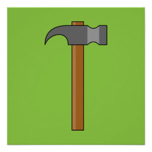 Klauw Hammer Cartoon Perfect Poster