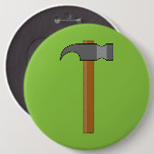 Klauw Hammer Cartoon Ronde Button 6,0 Cm (Voorkant /achterkant)