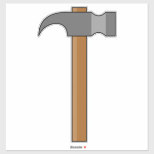Klauw Hammer Cartoon Sticker
