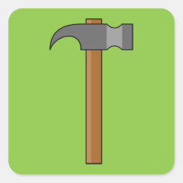 Klauw Hammer Cartoon Vierkante Sticker