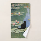 Klauw Monet Water Lelies Kat Vijver Bad Handdoek (Handdoek)