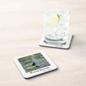 Klauw Monet Water Lelies Kat Vijver Bier Onderzetter (Rechterzijde)