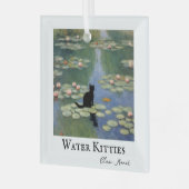 Klauw Monet Water Lelies Kat Vijver Kerstmis Glas Ornament (Voorkant links)