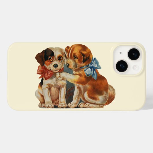 klauw Valentijnse Puppy Love van twee honden Case-Mate iPhone Case (Achterkant (horizontaal))