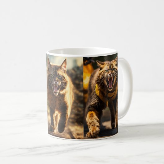 Klauwen en koffie: Cat Wolverine Print Mok (Voorkant rechts)