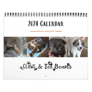 Klauwen & Teenbonen 12-maanden wandkalender 2024 Kalender