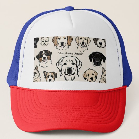 "Klauwen van genegenheid" Trucker Pet (Voorkant)