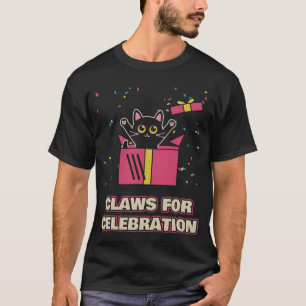 Klauwen voor viering Grappige Kerstkat T-shirt