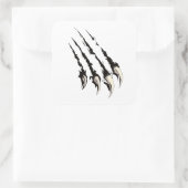 Klauwkras - mysterieus dier vierkante sticker (Tas)