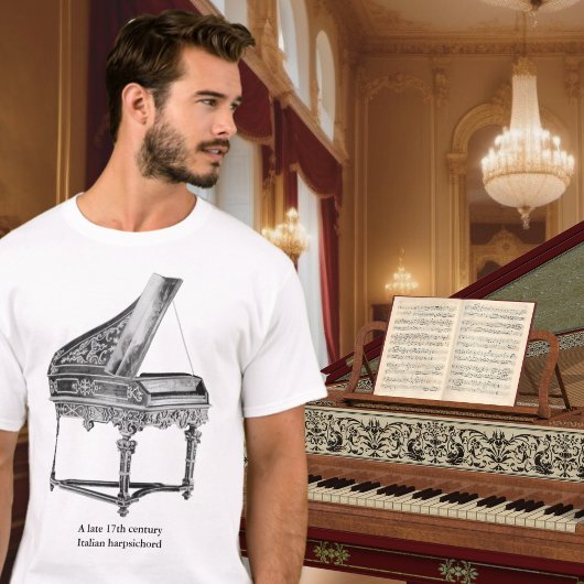  klavecimbel muziekinstrument muziekliefhebber t-shirt