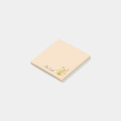 Klaver bloem boeket monogram leraar post-it® notes (Schuin)