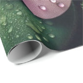 Klaver Bloemen Roze en Groene Oxalis Cadeaupapier (Rol Hoek)