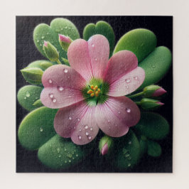 Klaver Bloemen Roze en Groene Oxalis Legpuzzel